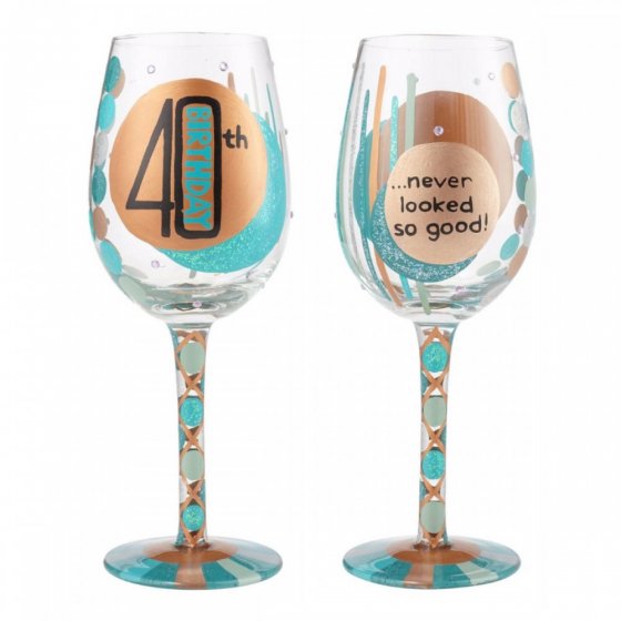 40TH BIRTHDAY WINE GLASS 40TH BIRTHDAY WINE GLASS