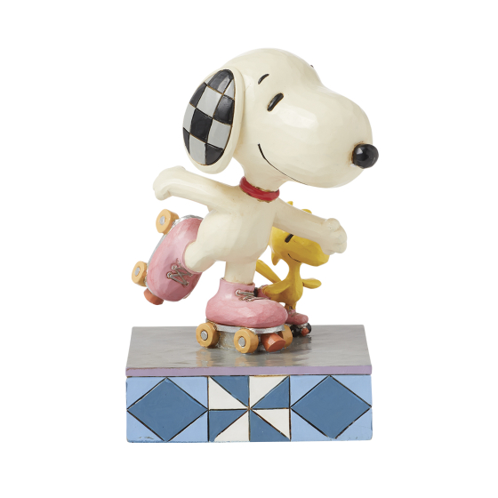 SNOOPY AND WOODSTOCK ROLLER SKATING FIGURINE SNOOPY AND WOODSTOCK ROLLER SKATING FIGURINE