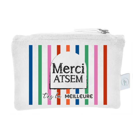 POCHETTE MERCI ATSEM RAYURES (x 10) POCHETTE MERCI ATSEM RAYURES (x 10)