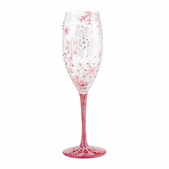 BLUSHING SNOWFLAKES PROSECCO GLASS BLUSHING SNOWFLAKES PROSECCO GLASS