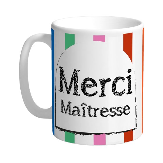 MUG MERCI MAITRESSE RAYURES (x 12) MUG MERCI MAITRESSE RAYURES (x 12)
