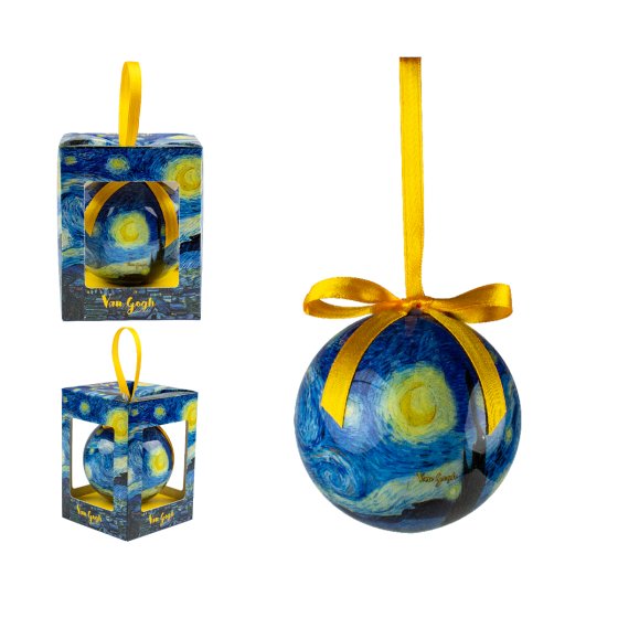 BOULE NOEL NUIT ETOILEE VAN GOGH DANS PACKAGING (x 12) BOULE NOEL NUIT ETOILEE VAN GOGH DANS PACKAGING (x 12)