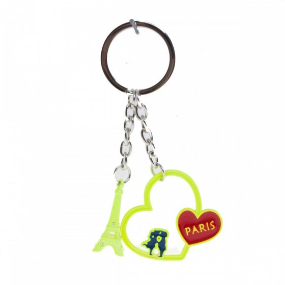 PORTE-CLES METAL PARIS FLUO AMOUREUX (x 10) PORTE-CLES METAL PARIS FLUO AMOUREUX (x 10)