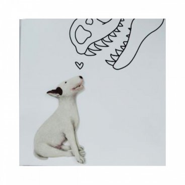 A29626 Bull Terrier Anglais Horloge Rock Jimmy the Bull