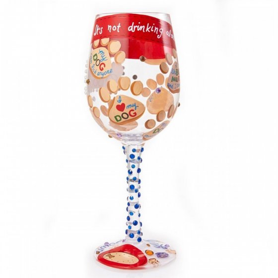 LOVE MY DOG WINE GLASS LOVE MY DOG WINE GLASS