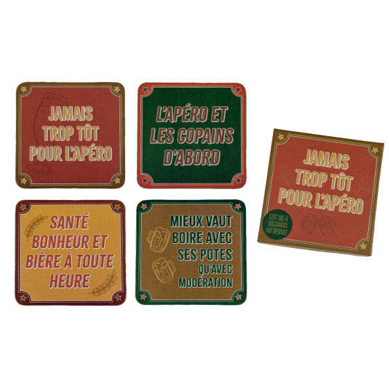 SET 4 SOUS VERRE ASS. APERO (x 12) SET 4 SOUS VERRE ASS. APERO (x 12)