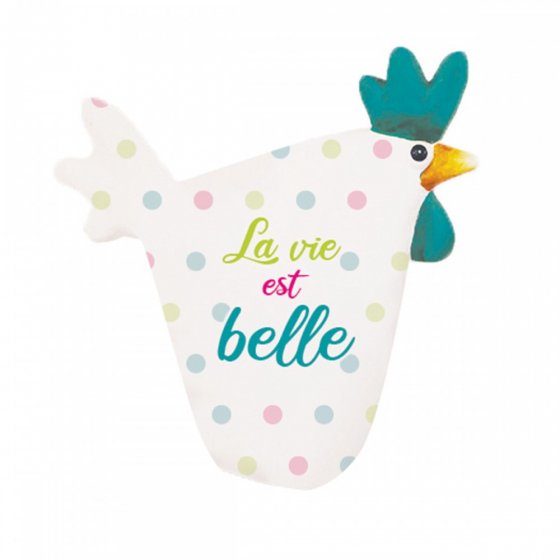LOT 4 POULE CERAMIQUE LA VIE EST BELLE LOT 4 POULE CERAMIQUE LA VIE EST BELLE