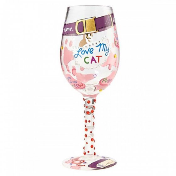 LOVE MY CAT WINE GLASS LOVE MY CAT WINE GLASS