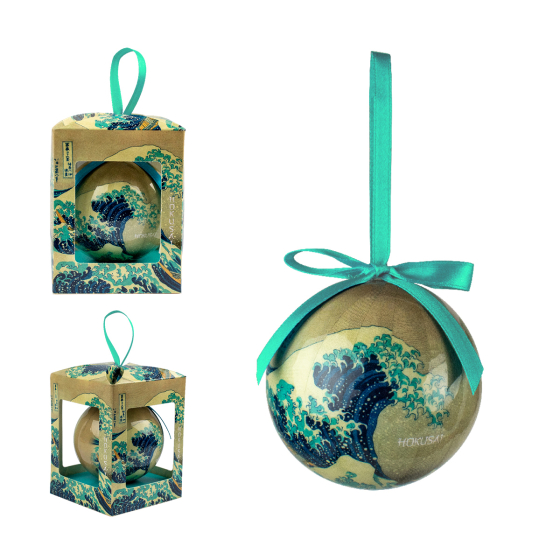 BOULE NOEL LA VAGUE HOKUSAI DANS PACKAGING (x 12) BOULE NOEL LA VAGUE HOKUSAI DANS PACKAGING (x 12)