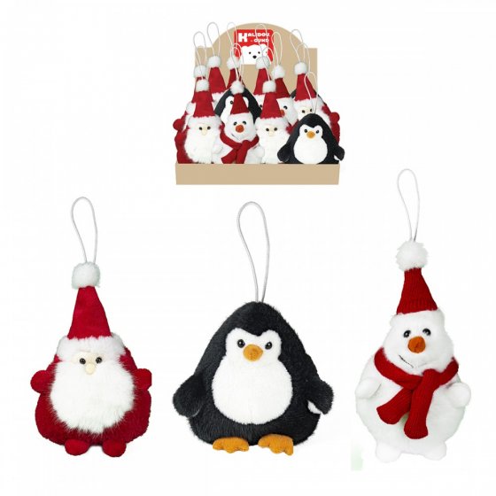 PELUCHE BOULE ASS. PERE NOEL/PINGUOIN/BN DANS DISPLAY (x 12) PELUCHE BOULE ASS. PERE NOEL/PINGUOIN/BN DANS DISPLAY (x 12)