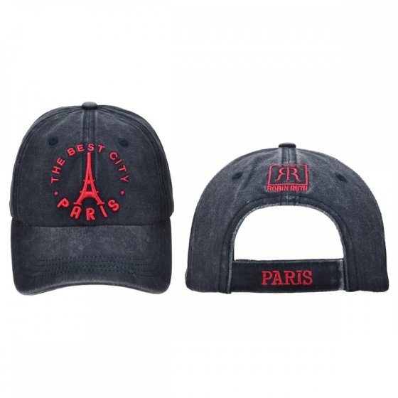 CASQUETTE NOIR LOGO PARIS TE ROUGE (x 5 ) CASQUETTE NOIR LOGO PARIS TE ROUGE (x 5 )