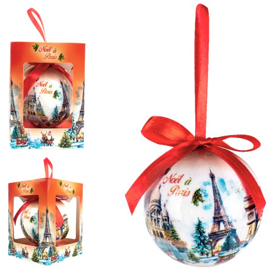 BOULE NOEL A PARIS 3 MONUMENTS DANS PACKAGING (x 12) BOULE NOEL A PARIS 3 MONUMENTS DANS PACKAGING (x 12)