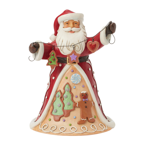 GINGERBREAD SANTA HOLDING COOKIE GINGERBREAD SANTA HOLDING COOKIE