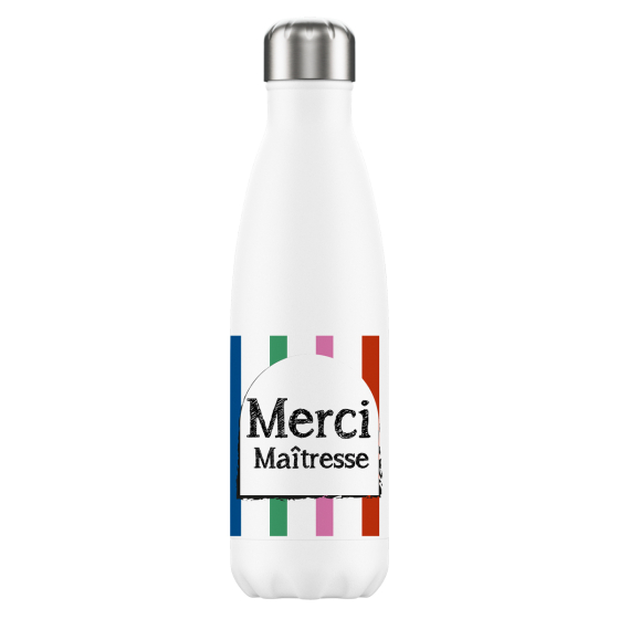 BOUTEILLE ISOTHERMES MERCI MAITRESSE RAYURES (x 6 ) BOUTEILLE ISOTHERMES MERCI MAITRESSE RAYURES (x 6 )