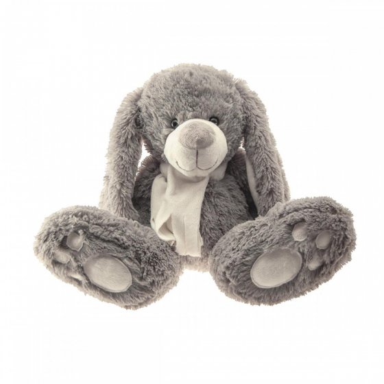 LAPIN GRIS ECHARPE BLANCHE 40CM (x 6 ) LAPIN GRIS ECHARPE BLANCHE 40CM (x 6 )